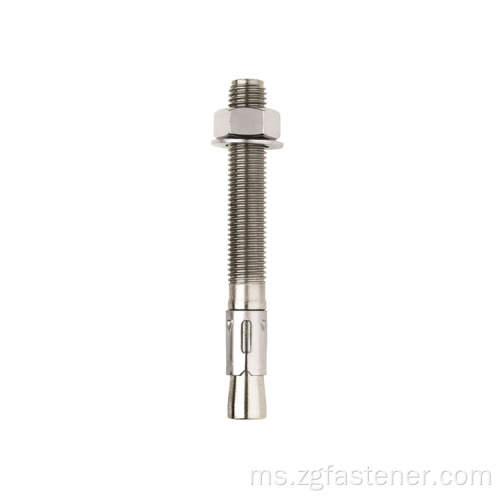 Pembesaran Bolt Anchor Melalui Pengikat Perkakasan Bolt Stainless Steel Bedge Anchor